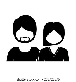 People design over white background, vector illustration