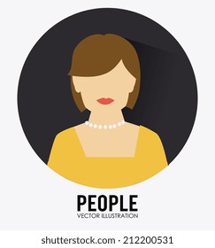 People  design over white background, vector illustration
