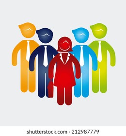 People design over white background, vector illustration
