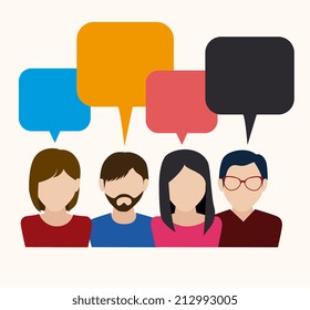 Diseño de personas sobre fondo blanco, ilustración vectorial