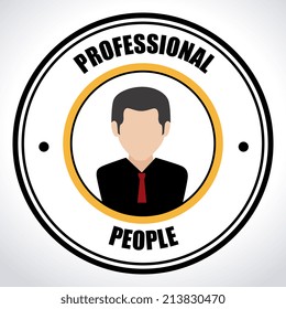 People design over white background, vector illustration