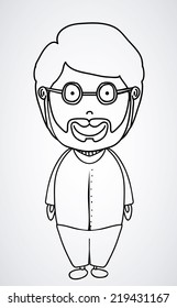People design over white background, vector illustration