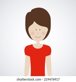 People design over white background, vector illustration