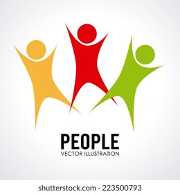 People design over white background, vector illustration 