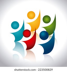 People design over white background, vector illustration 