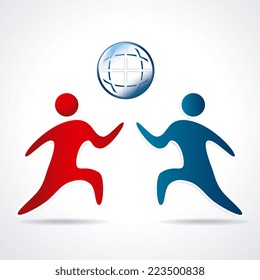 People design over white background, vector illustration 