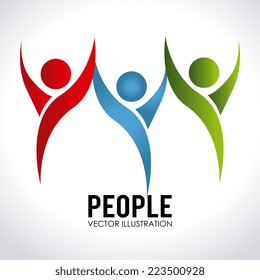 People design over white background, vector illustration 