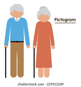 People design over white background, vector illustration