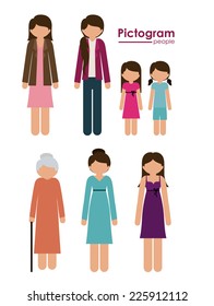 People design over white background, vector illustration