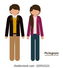 People design over white background, vector illustration