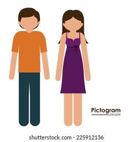 People design over white background, vector illustration