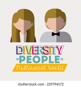 People design over white background, vector illustration