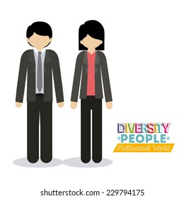 People design over white background, vector illustration