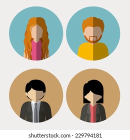 People design over white background, vector illustration