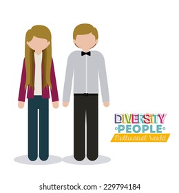People design over white background, vector illustration