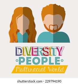 People design over white background, vector illustration