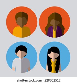 People design over white background, vector illustration