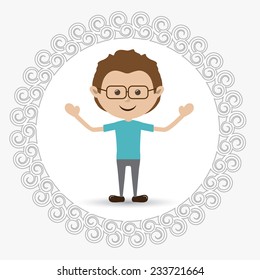 People design over white background, vector illustration.