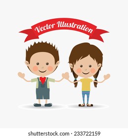 People design over white background, vector illustration.