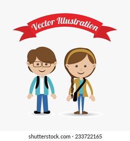 People design over white background, vector illustration.