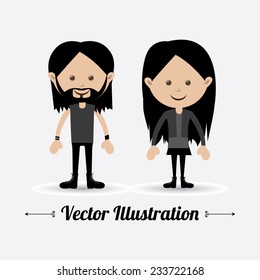 People design over white background, vector illustration.