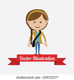 People design over white background, vector illustration.