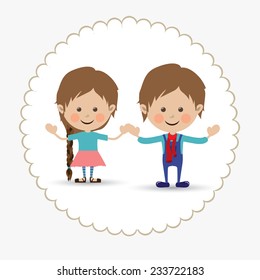 People design over white background, vector illustration.