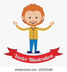People design over white background, vector illustration.