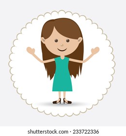 People design over white background, vector illustration.