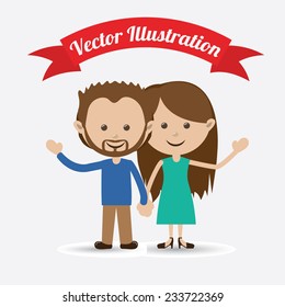 People design over white background, vector illustration.