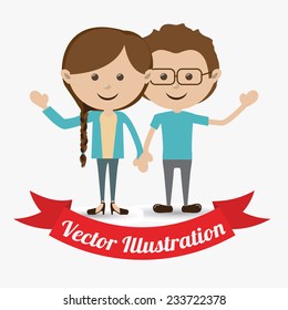 People design over white background, vector illustration.