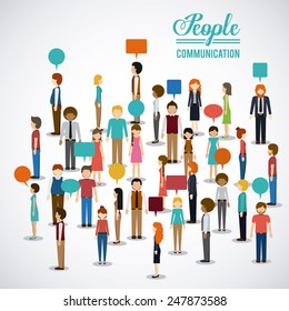 People design over white background, vector illustration.