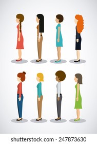 People design over white background, vector illustration.