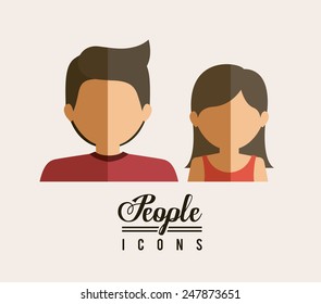 People design over white background, vector illustration.