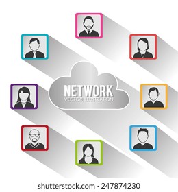 People design over white background, vector illustration.