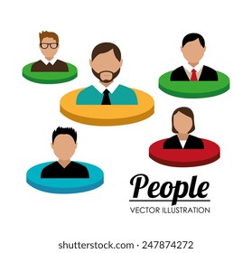 People design over white background, vector illustration.
