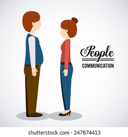 People design over white background, vector illustration.