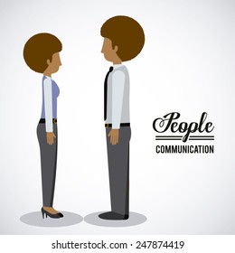 People design over white background, vector illustration.