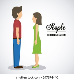 People design over white background, vector illustration.