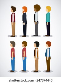 People design over white background, vector illustration.