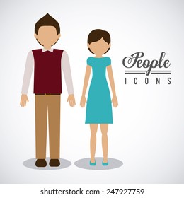 People design over white background, vector illustration.