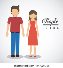People design over white background, vector illustration.