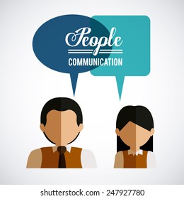 People design over white background, vector illustration.