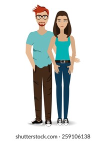People design over white background, vector illustration.