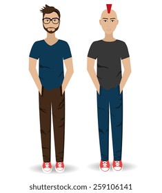 People design over white background, vector illustration.