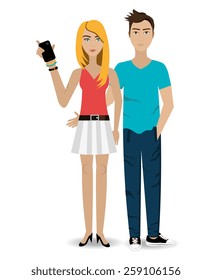 People design over white background, vector illustration.