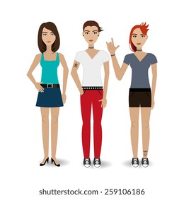 People design over white background, vector illustration.