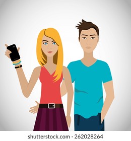 People design over white background, vector illustration.