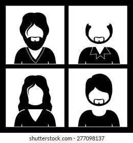 People design over white background, vector illustration