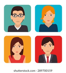 People design over white background, vector illustration.